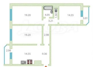 Продам 3-ком. квартиру, 89.8 м2, Тюмень, Широтная улица, 168к3, ЖК Юбилейный