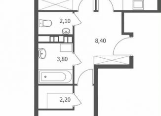 Двухкомнатная квартира на продажу, 57.3 м2, Ярославль, Большая Октябрьская улица, 85