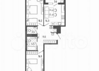 2-ком. квартира на продажу, 67 м2, Санкт-Петербург, Измайловский бульвар, 11, ЖК Галактика