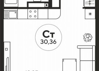 Продам квартиру студию, 30.5 м2, Ростов-на-Дону, ЖК Гринсайд