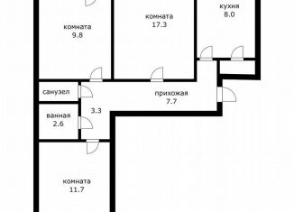 Продаю трехкомнатную квартиру, 65.5 м2, Краснодар, Ипподромная улица, 49, микрорайон Табачная Фабрика