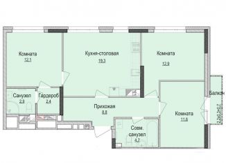 Продается 3-комнатная квартира, 74.7 м2, Ижевск, жилой район Культбаза