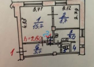 Продаю двухкомнатную квартиру, 38.5 м2, посёлок Дубки, улица Некрасова, 8