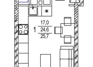 Продажа квартиры студии, 25.7 м2, Мытищи, проспект Астрахова, 7