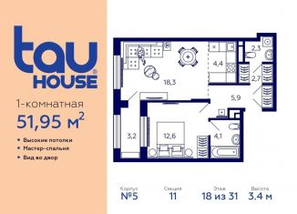 Продажа 1-комнатной квартиры, 52 м2, Уфа