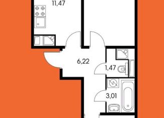 2-комнатная квартира в аренду, 53 м2, деревня Боброво, Лесная улица, 26