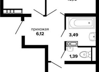 Продажа двухкомнатной квартиры, 55.9 м2, Краснодар, Российская улица, 257/7лит1