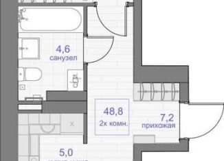 Продаю 2-комнатную квартиру, 48.8 м2, Красноярский край