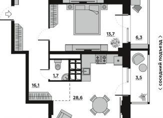 Продам 2-ком. квартиру, 82 м2, Волгоград, Ангарская улица, 9А, ЖК Гранд Авеню