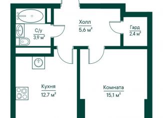 Продам 1-ком. квартиру, 40.1 м2, Самара, метро Российская