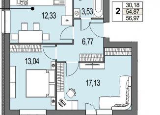 Продаю 2-ком. квартиру, 54.9 м2, Ульяновск, жилой комплекс ЭкоСити, 10, ЖК ЭкоСити