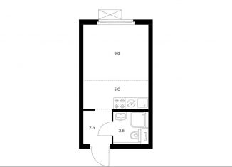 Продам квартиру студию, 19.8 м2, Москва, станция Локомотив