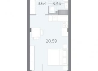 Продажа квартиры студии, 27.6 м2, Санкт-Петербург, метро Чкаловская