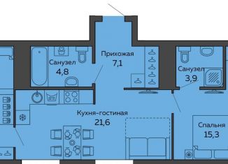Продаю 2-комнатную квартиру, 69.4 м2, Екатеринбург, улица 8 Марта, 204, ЖК Botanika Green House