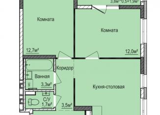 Продаю 2-комнатную квартиру, 54.8 м2, Ижевск, ЖК Покровский