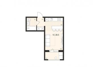 Продается квартира студия, 28.5 м2, Обь, Геодезическая улица, 6Вк2