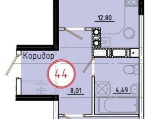 Продажа 1-комнатной квартиры, 43.6 м2, Краснодарский край