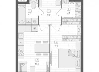 Продается 2-ком. квартира, 45.6 м2, Москва, Верхняя Красносельская улица, 19с2, Верхняя Красносельская улица