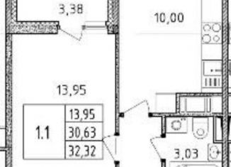 Однокомнатная квартира на продажу, 32.4 м2, Санкт-Петербург, ЖК Стрижи в Невском 2