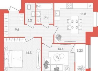 Продам двухкомнатную квартиру, 60.5 м2, Пензенская область, площадь Ленина