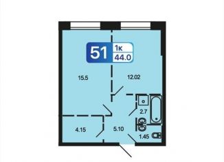 Продается 1-комнатная квартира, 43.9 м2, деревня Скрылья, деревня Скрылья, 274