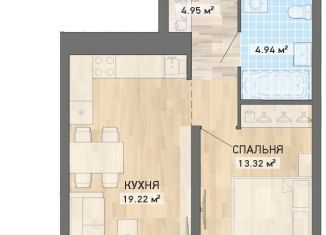 Продам 1-комнатную квартиру, 42.4 м2, Екатеринбург, ЖК Нова парк