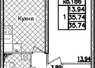 1-комнатная квартира на продажу, 36 м2, Санкт-Петербург, Кантемировская улица, 25, Кантемировская улица