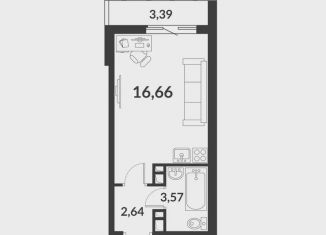 Продаю квартиру студию, 23.9 м2, посёлок Шушары, ЖК Чкалов