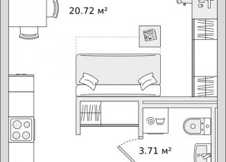 Продаю квартиру студию, 27.4 м2, Мурино, ЖК Северный