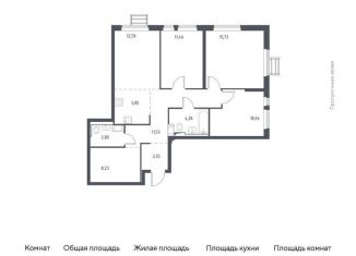 Продажа 3-комнатной квартиры, 87.3 м2, Ленинский городской округ, жилой комплекс Горки Парк, к2.2