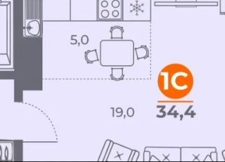 Продаю 1-ком. квартиру, 34.4 м2, Ростов-на-Дону, ЖК Сокол на Оганова, улица Оганова, 20с2