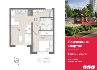 Продаю 1-комнатную квартиру, 32.7 м2, Санкт-Петербург, метро Гражданский проспект
