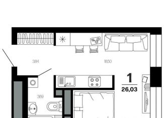 Продажа 1-комнатной квартиры, 26 м2, Рязанская область