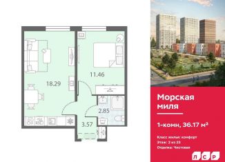 Продаю 1-комнатную квартиру, 36.2 м2, Санкт-Петербург, метро Проспект Ветеранов
