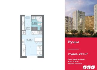 Квартира на продажу студия, 21.1 м2, Санкт-Петербург, метро Гражданский проспект