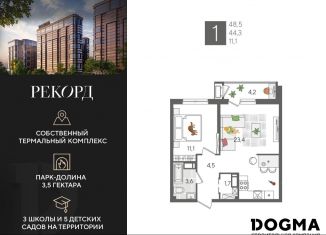 Продажа однокомнатной квартиры, 48.5 м2, Краснодар, Карасунский округ