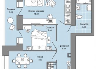 Продам двухкомнатную квартиру, 57 м2, Пермь