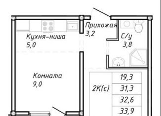 Продажа двухкомнатной квартиры, 32.6 м2, Бийск, улица Владимира Ленина, 260