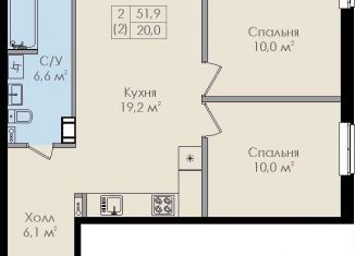 Продается 3-ком. квартира, 51.9 м2, Новгородская область, Колмовская набережная, 91