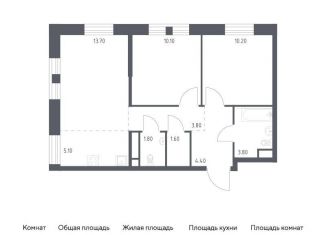 Продается трехкомнатная квартира, 54.5 м2, Москва, Шоссейная улица, 90с59, станция Перерва