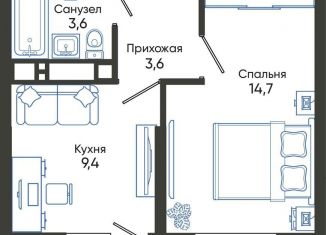 Продаю однокомнатную квартиру, 32.3 м2, Новороссийск