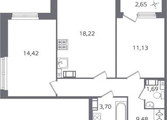 Продам двухкомнатную квартиру, 60 м2, Санкт-Петербург, муниципальный округ Финляндский