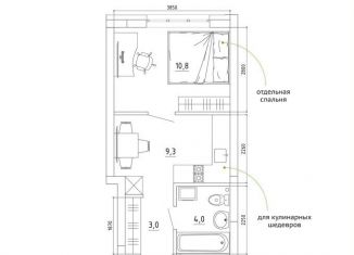 Продаю квартиру свободная планировка, 28.1 м2, Кемеровская область