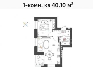 Продается двухкомнатная квартира, 41.2 м2, Нижегородская область