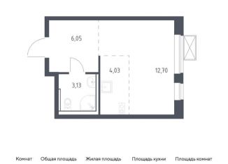 Квартира на продажу студия, 25.9 м2, деревня Мисайлово