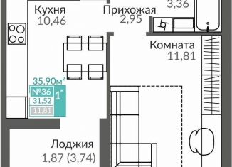 Продажа 1-ком. квартиры, 31.5 м2, Симферополь