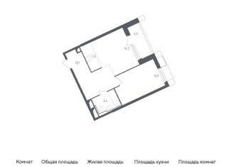 Продажа 1-комнатной квартиры, 53.8 м2, Московская область, жилой комплекс Спутник, 19