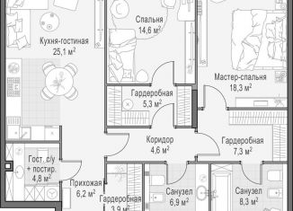 2-ком. квартира на продажу, 117.9 м2, Москва, Пресненский район