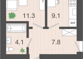 Продается 2-ком. квартира, 47.6 м2, Калининградская область, Уютная улица