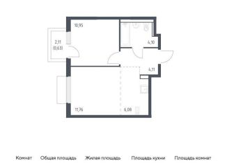 Однокомнатная квартира на продажу, 37.6 м2, Московская область
